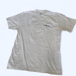 Obey Flower Tee - Size Small - Cream